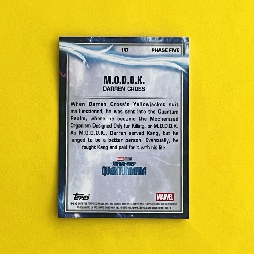 2025 Topps Chrome MARVEL Studios - Phase Five M.O.D.O.K.‎ Darren Cross #147